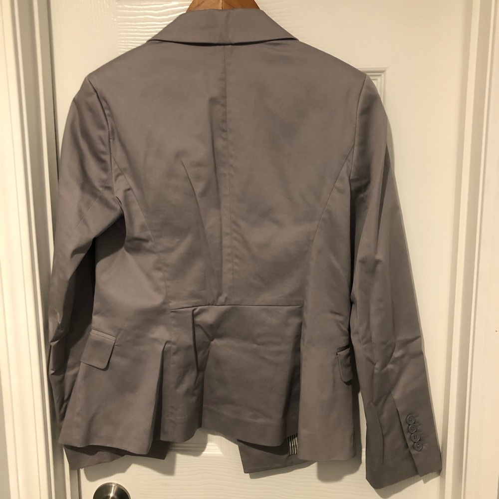 NWOT Express slate grey button details blazer business casual - Picture 8 of 12